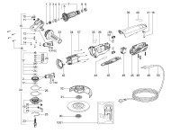 METABO 00259380 W 8-115 GB 800w 115mm Angle Grinder 230V Spare Parts