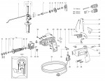 METABO 06006421 SB E 600 R+L US Percussion drill 120V Spare Parts